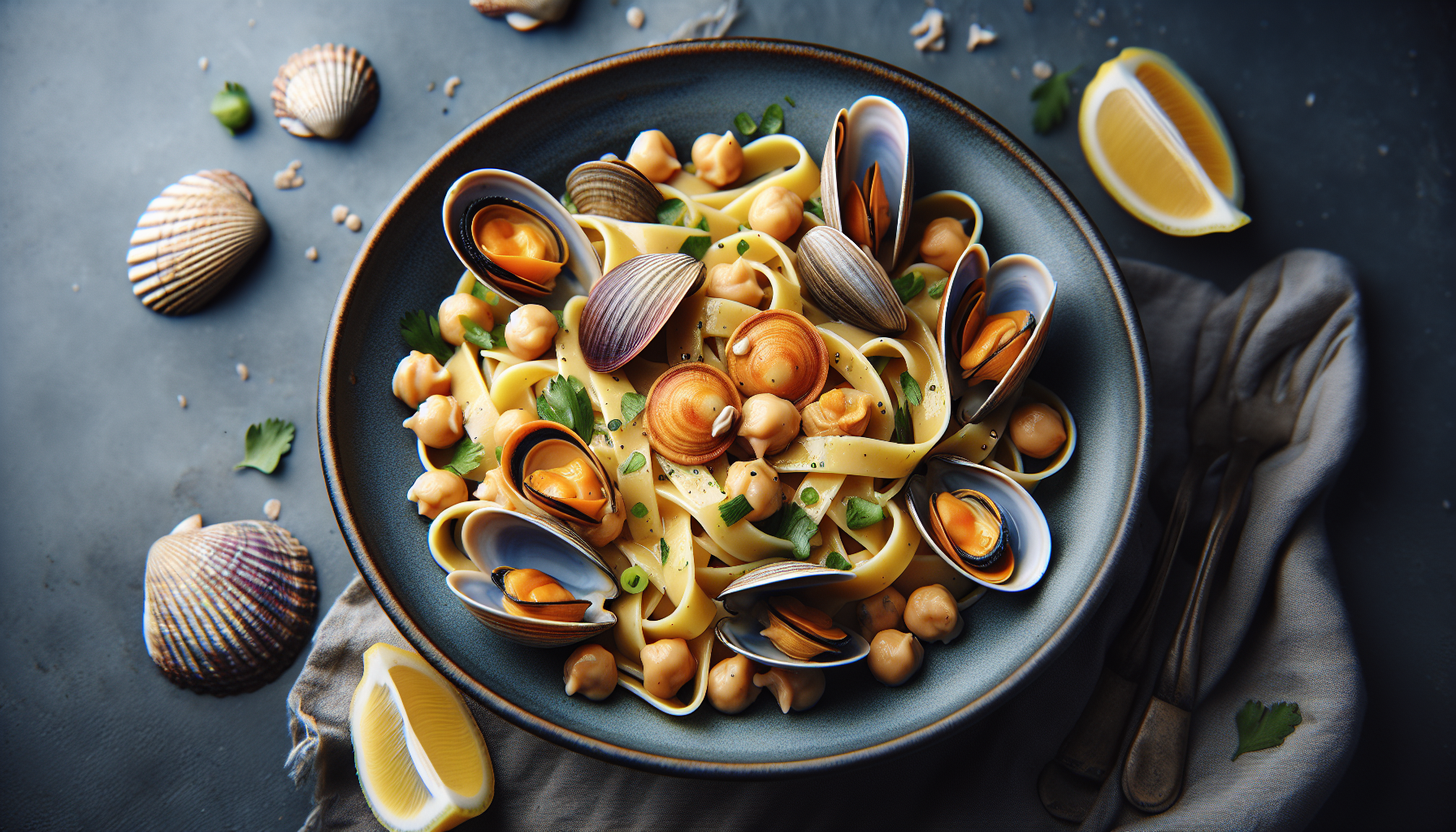 pasta con ceci e vongole